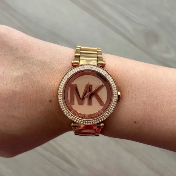 Michael Kors Pink Gold-Tone Watch - Picture 2 of 2